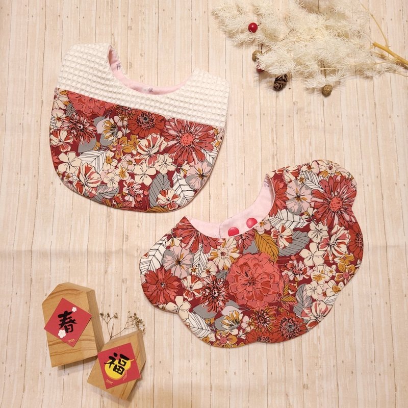 • Ready in stock • New Year bibs/rich flowers - ผ้ากันเปื้อน - ผ้าฝ้าย/ผ้าลินิน 