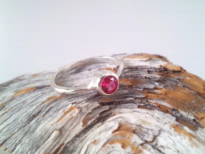 Natural Pink Spinel SV925 (Silver) Ring - General Rings - Gemstone 