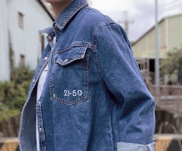 It's just right. // Personalized denim shirt/coat with tannins
