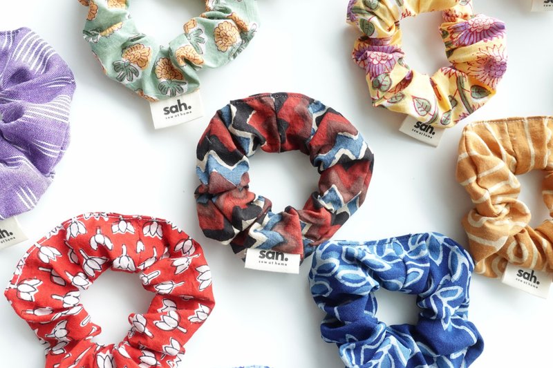 Indian Style Scrunchies Head Accessories - Headbands - Cotton & Hemp 