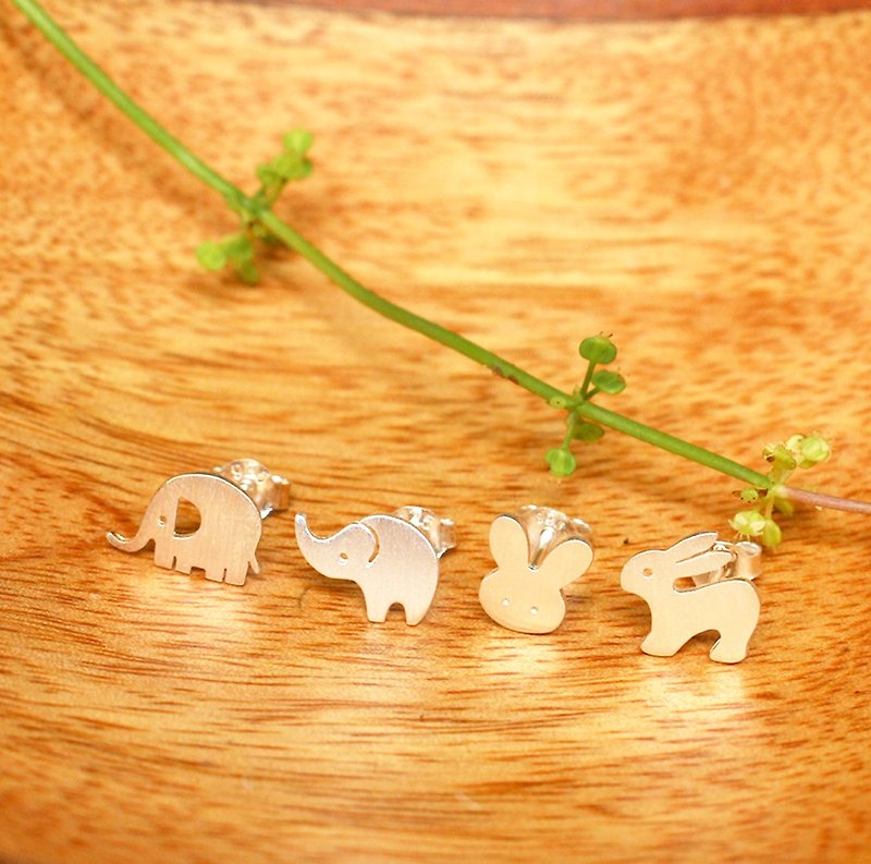 12% OFF Goody Bag - 4 pairs of Animal Silver Earrings / Handmade / 银耳环 - 耳環/耳夾 - 純銀 