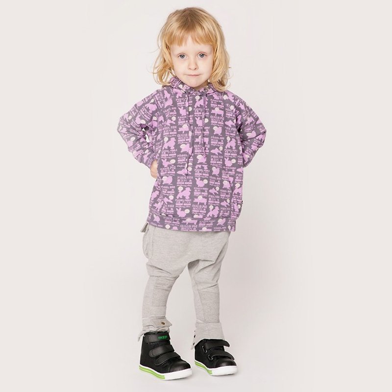 【Swedish children's clothing】High pound organic cotton pants 7-8 years old gray - Pants - Cotton & Hemp Gray
