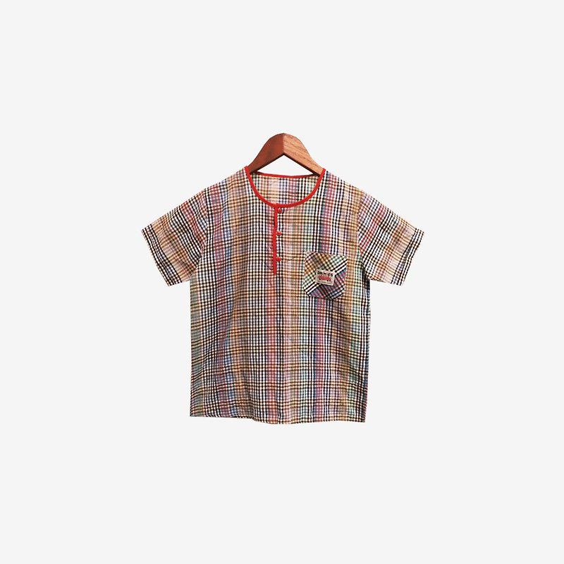 ヴィンテージ小さな格子縞のシャツ096 - トップス - ポリエステル 多色