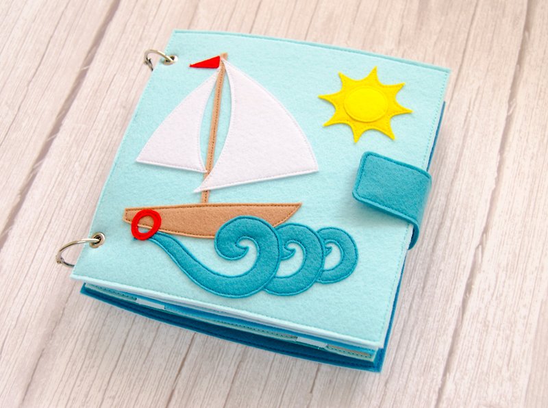 Sea quiet book for baby - Kids' Toys - Eco-Friendly Materials Blue