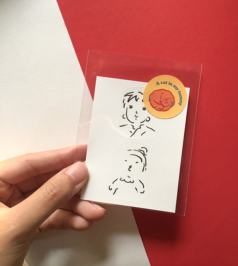 Little Sticker Set 10 – Cat Person - สติกเกอร์ - กระดาษ ขาว