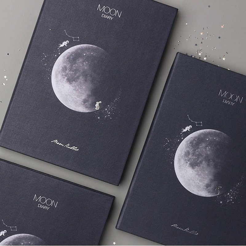 Dash and Dot Moon diary Moon Perpetual Calendar Zhou Zhi - Late Night Blue Black, DAD14244 - Notebooks & Journals - Paper Black
