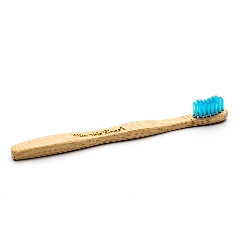 humble brush kids - blue, ultra-soft bristles - แปรงสีฟัน - ไม้ไผ่ สีน้ำเงิน
