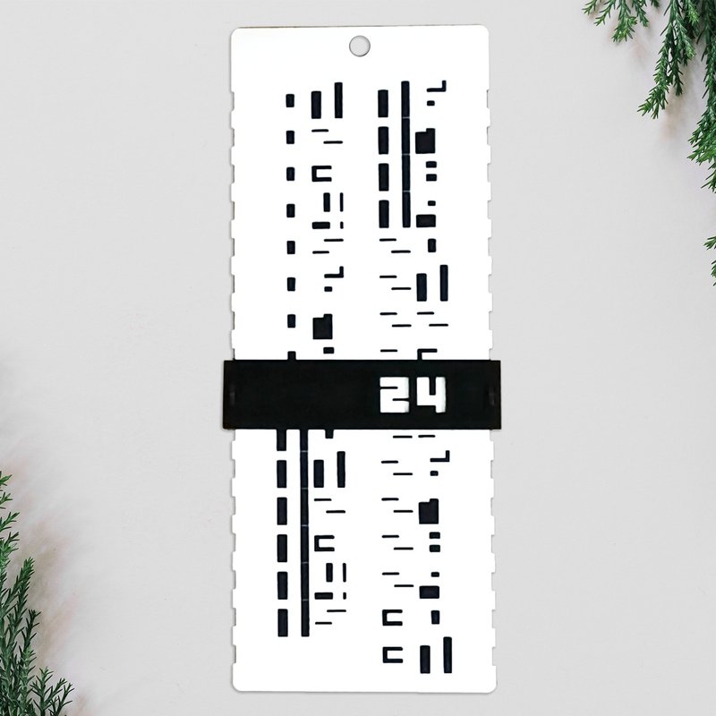 Mystery Code Perpetual Calendar - Wall Décor - Wood White