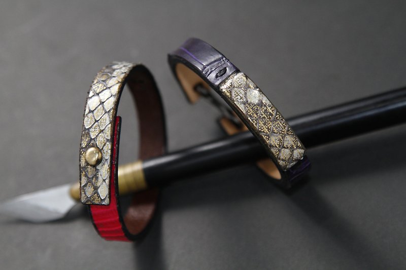 Genuine crocodile bracelet - Bracelets - Genuine Leather Multicolor
