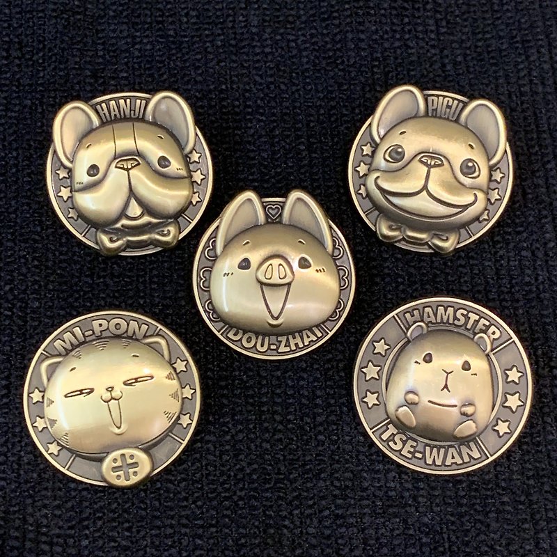One God Family Commemorative Metal Badge, Piguhan Jidou, Sami Kumdou Takizamaru - Badges & Pins - Other Metals 