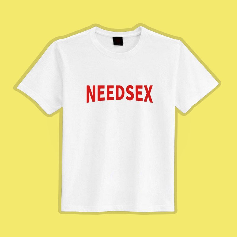 NETFLIX NEED SEX 諧音 衣服 T恤 白T 短袖 純棉 吸濕排汗 涼感衣 - 男 T 恤 - 棉．麻 多色