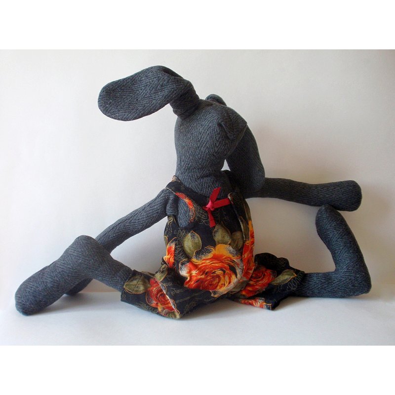 Rabbit soft toy - 寶寶/兒童玩具/玩偶 - 羊毛 紅色