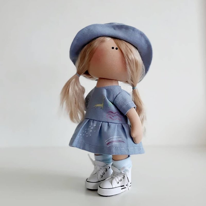 Handmade custom doll, Doctor Gift. Nurse personalized gift, Interior doll  ooak - Stuffed Dolls & Figurines - Other Materials Purple