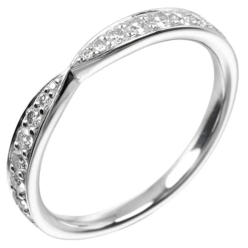 【日本直送】ティファニー TIFFANY&Co. ハーモニー 6.5号 リング 指輪 Pt950プラチナ ダイヤモンド 約2.44g【中古】Aランク - 戒指 - 貴金屬 銀色