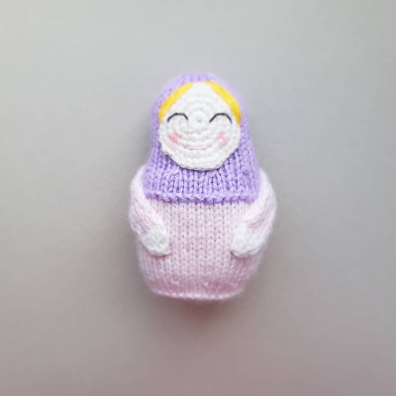 Matryoshka toy knitting pattern. PDF. Russian doll knitting - 手工藝教學/工具書 - 其他材質 