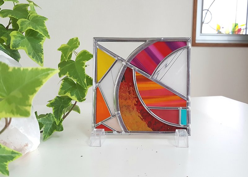 カラーセラピー 卓上アート 熱 - 置物 - ガラス グリーン