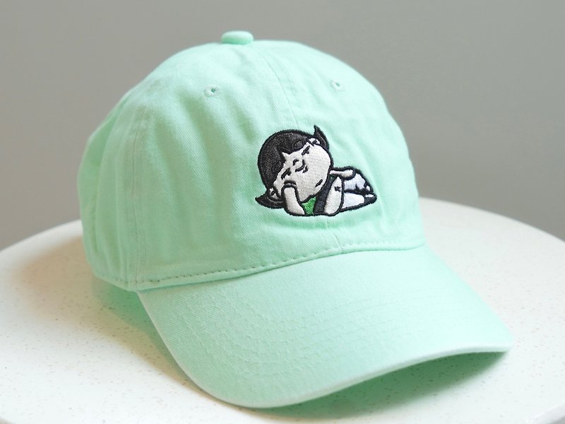 Waste Green Genie Waste Green Version Powerpuff Girls Furry Cap - หมวก - ผ้าฝ้าย/ผ้าลินิน สีเขียว