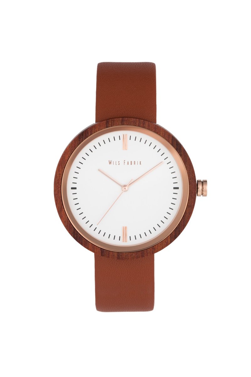 Zeon Red Sandalwood Watch - นาฬิกาผู้ชาย - ไม้ สีแดง