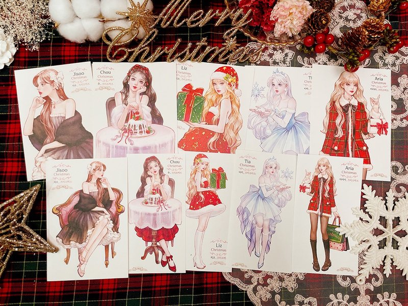 (New)Christmas girls Multipack - สติกเกอร์ - กระดาษ 