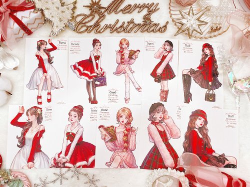 Christmas girls Multipack - ショップ hwara ステッカー・シール - Pinkoi