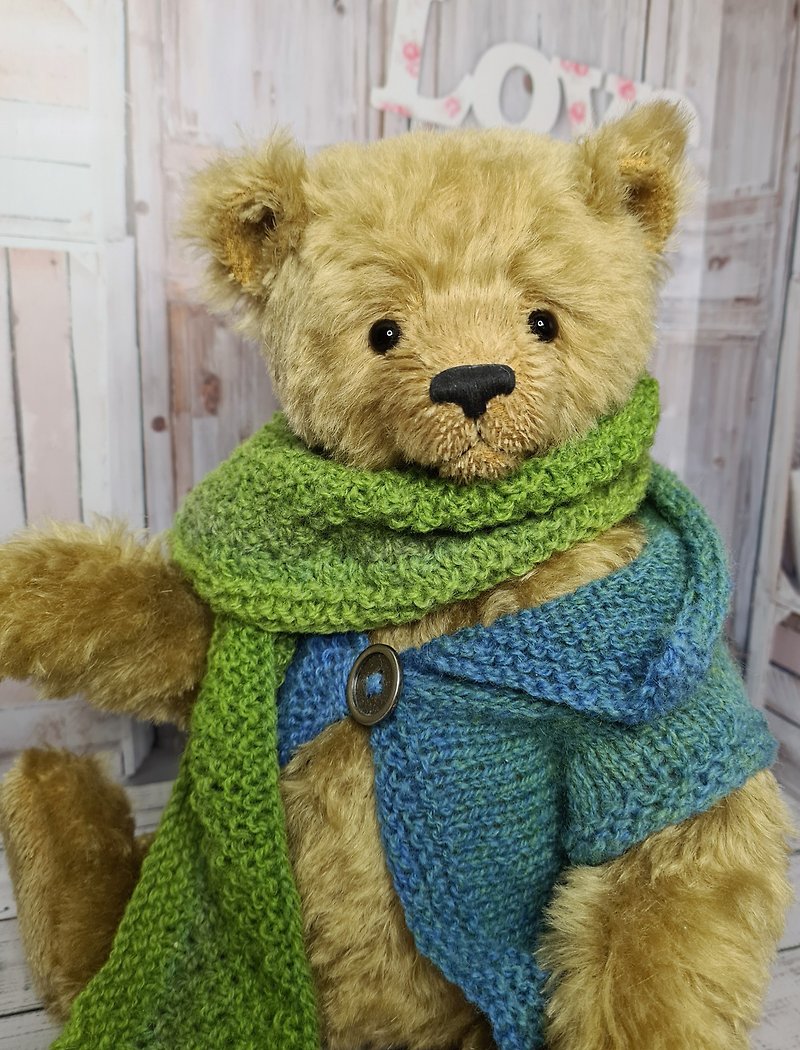 经典泰迪熊礼物马海毛泰迪熊玩具手工熊圣诞创意礼物 - 玩偶/公仔 - 其他材質 咖啡色
