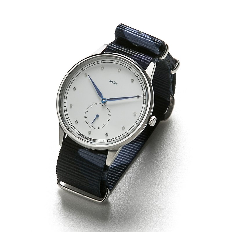 HYPERGRAND x WISDOM -小秒針系列 - NAVY CAMOUFLAGE 深藍迷彩 - 女裝錶 - 其他材質 藍色