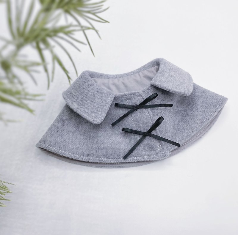 Bow fur pet cape - Clothing & Accessories - Other Materials Gray