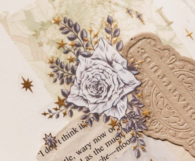 スターフルーツと花 - 10周年記念限定品 - 8cmダイカット箔押しクリア