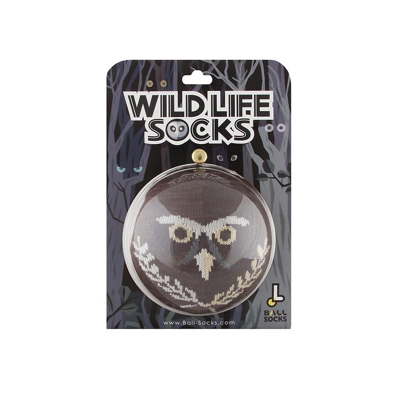 Wild Animal Socks_Owl Spectacled Owl - ถุงเท้า - วัสดุอื่นๆ 