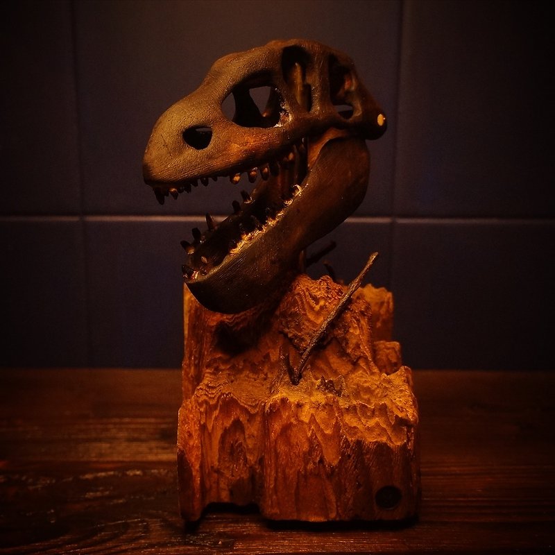 Wooden Imperial Tyrannosaurus Skull - Items for Display - Wood 
