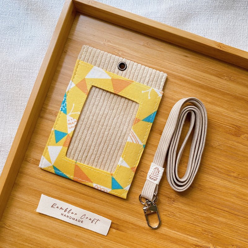 證件套 識別證卡套 悠遊卡套 掛頸卡套 Card Holder 三角旗幟款 - 證件套/識別證套 - 棉．麻 