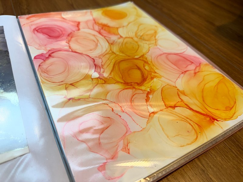 Alcohol Ink Experience Class/Flower Techniques/Petals Agate Rose/One Person in a Group - Illustration, Painting & Calligraphy - Paper 