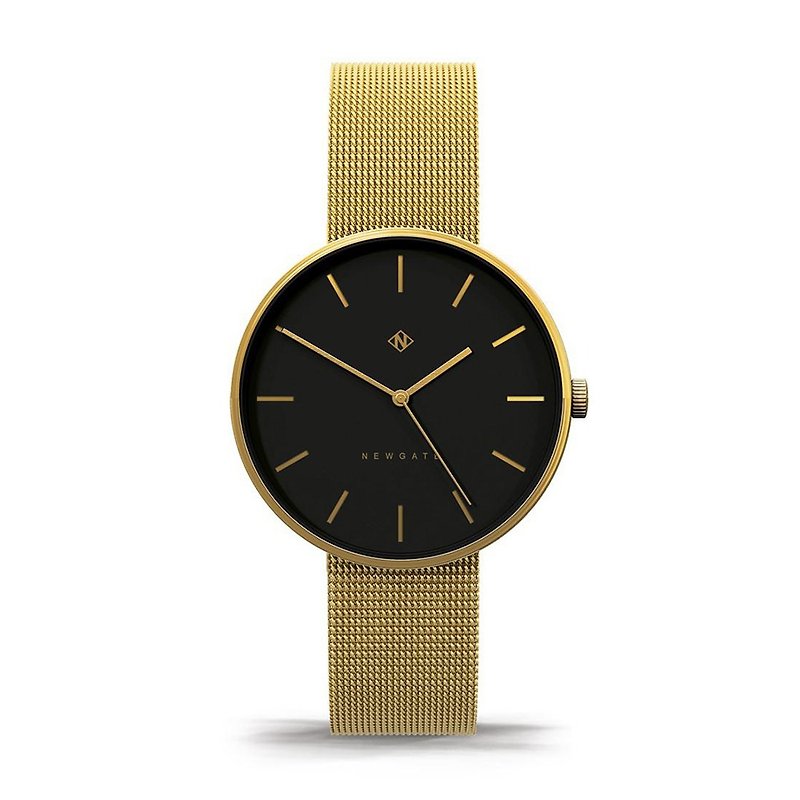 THE DRUMLINE - BLACK & GOLD MESH STRAP WATCH - นาฬิกาผู้ชาย - วัสดุอื่นๆ สีทอง