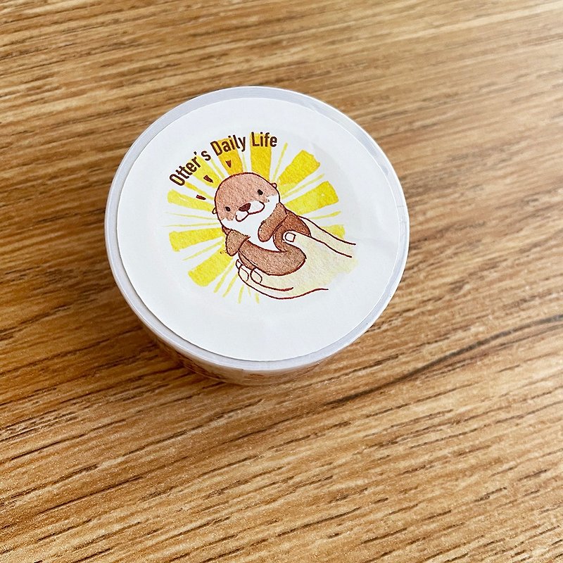 Shine original cute otter's life watercolor paper tape - มาสกิ้งเทป - กระดาษ 