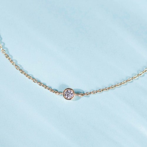 K18YG×Diamond 0.06ct / Pleine Lune -Bracelet-