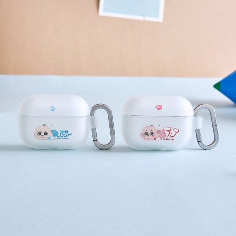 阿啾小劇場趴趴怕怕款強悍防摔AirPods保護套 - AirPods/耳機保護套 - 塑膠 多色