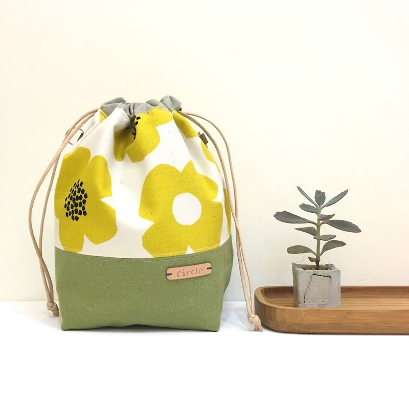 Girdle Handle Slanting Bag | - Messenger Bags & Sling Bags - Cotton & Hemp Yellow