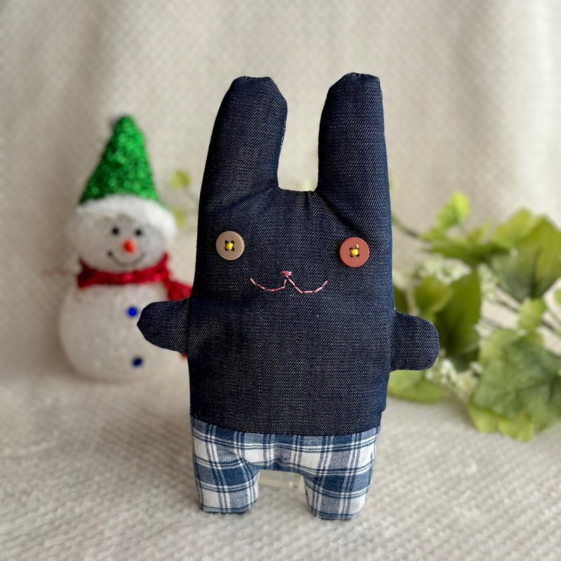 denim rabbit stuffed animal - Kids' Toys - Cotton & Hemp Blue