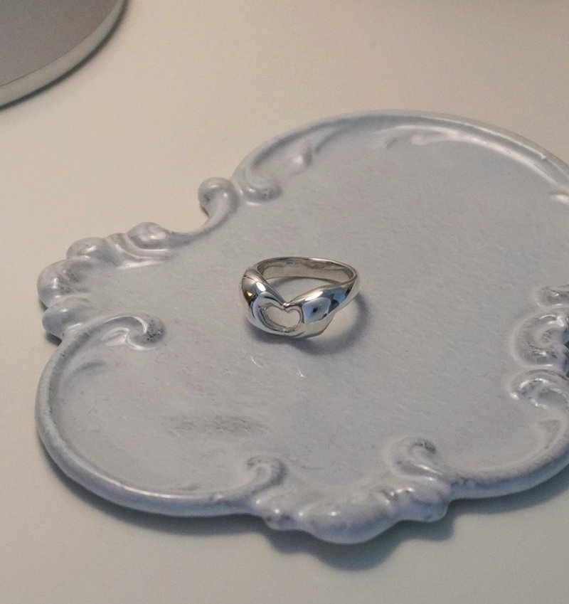 (925 Sterling Silver) Heart hands Ring - General Rings - Sterling Silver Silver