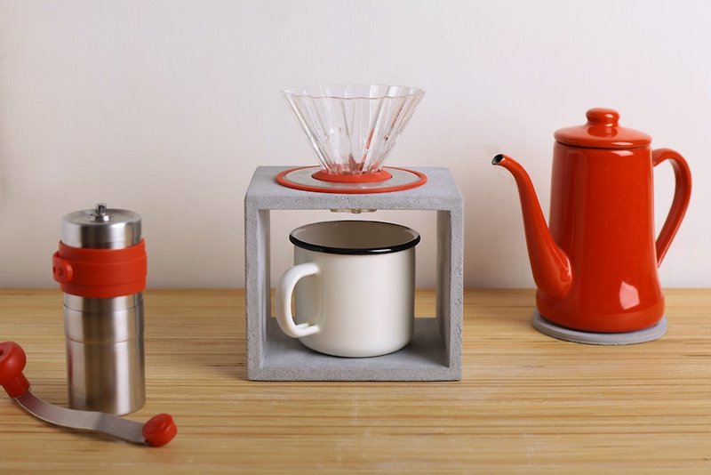 矩形手沖咖啡座架 - 咖啡壺/咖啡周邊 - 水泥 