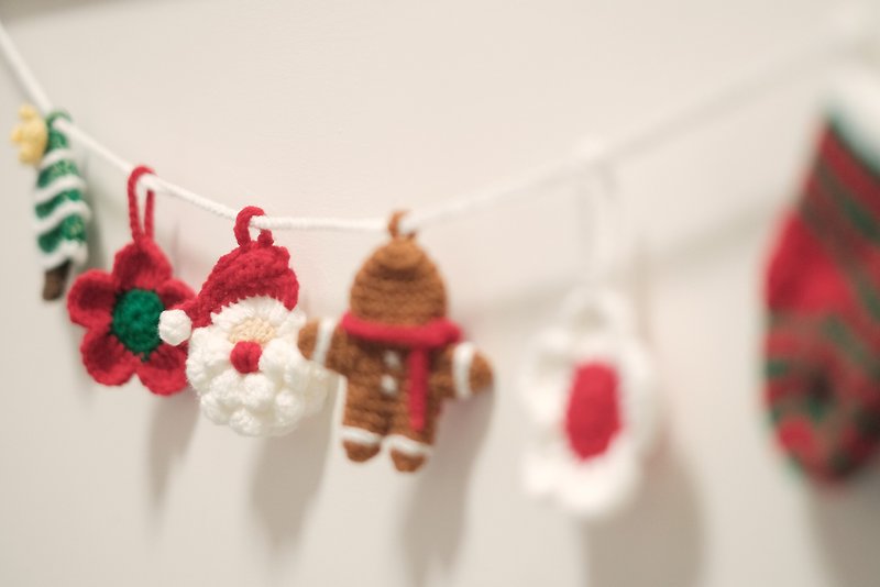クリスマス壁掛け壁飾り | 編み物 | かぎ針編み - ウォールデコ・壁紙 - コットン・麻 