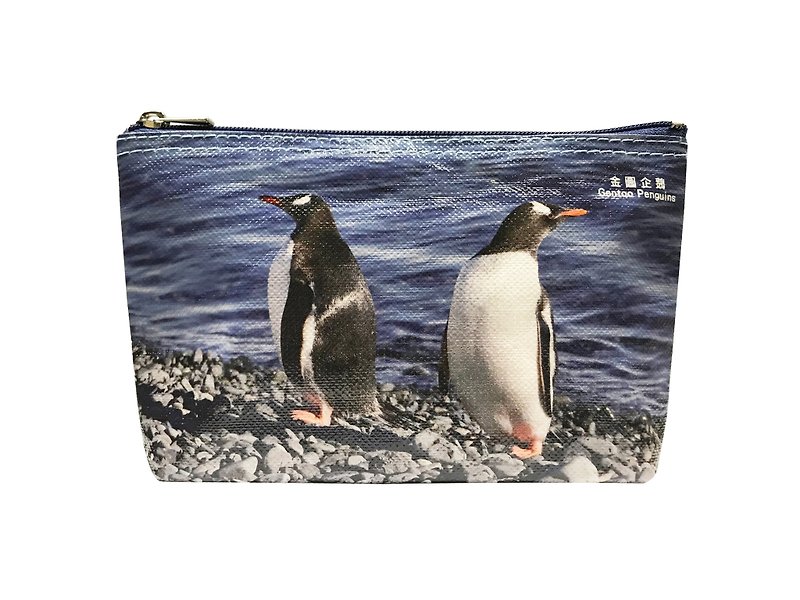 Sunny Bag x Lin Honger Multifunctional Stationery Bag-Gentoo penguins - Toiletry Bags & Pouches - Other Materials 