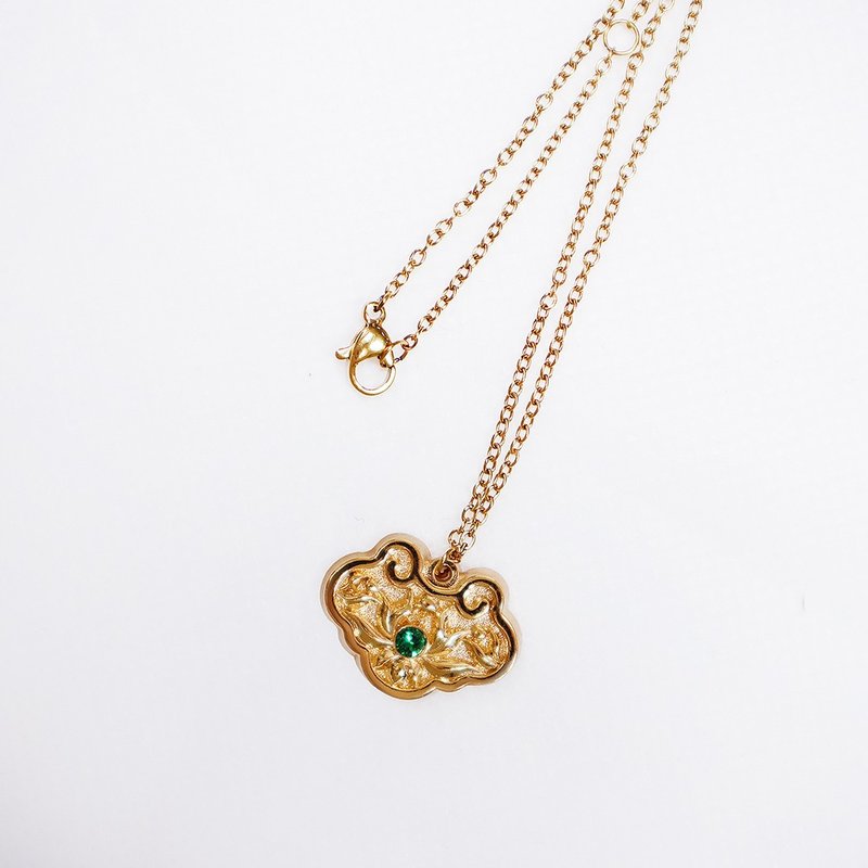 【卡片項鍊Card Necklace】台灣文化 廟宇款-好運平安 - 項鍊 - 其他金屬 
