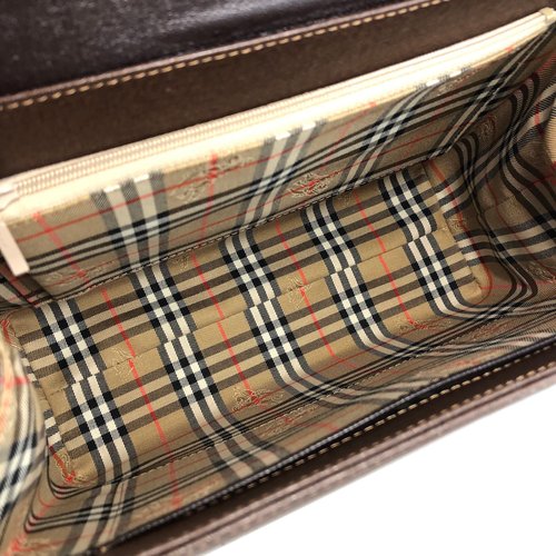 日本直送 名牌中古包 】Burberry バーバリー ロゴ コンビレザー 2way