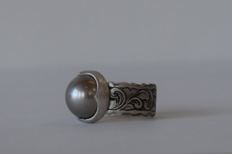 Arabesque Pearl Ring - General Rings - Other Metals 