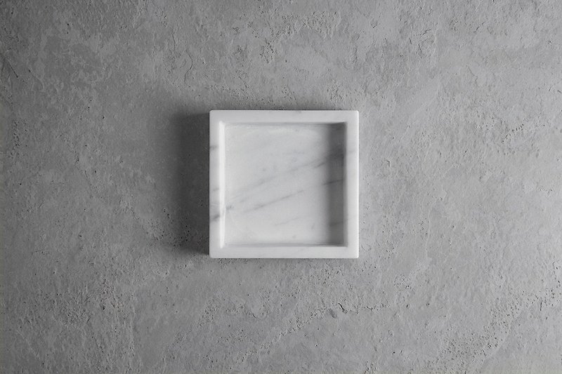 Marble storage tray S - ของวางตกแต่ง - วัสดุอื่นๆ ขาว