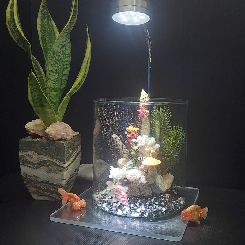 Fish Tank Coral Seascape, Flowing Wood Water Plant Combination Landscaping AM-003-L-02 - Plants - Glass 