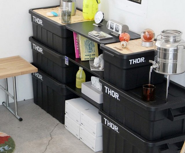 Detail Thor Large Totes With Lid Storage Box (Black/75L) - Shop goodforit  Storage - Pinkoi