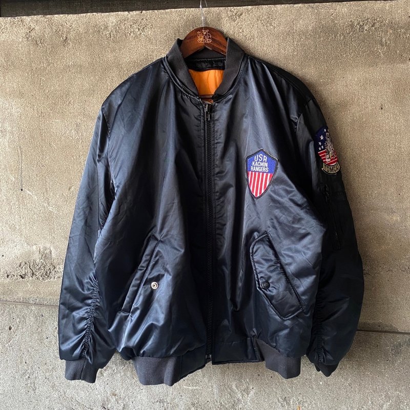 --vintage wear--cotton-lined windproof jacket - Men's Coats & Jackets - Other Materials Black