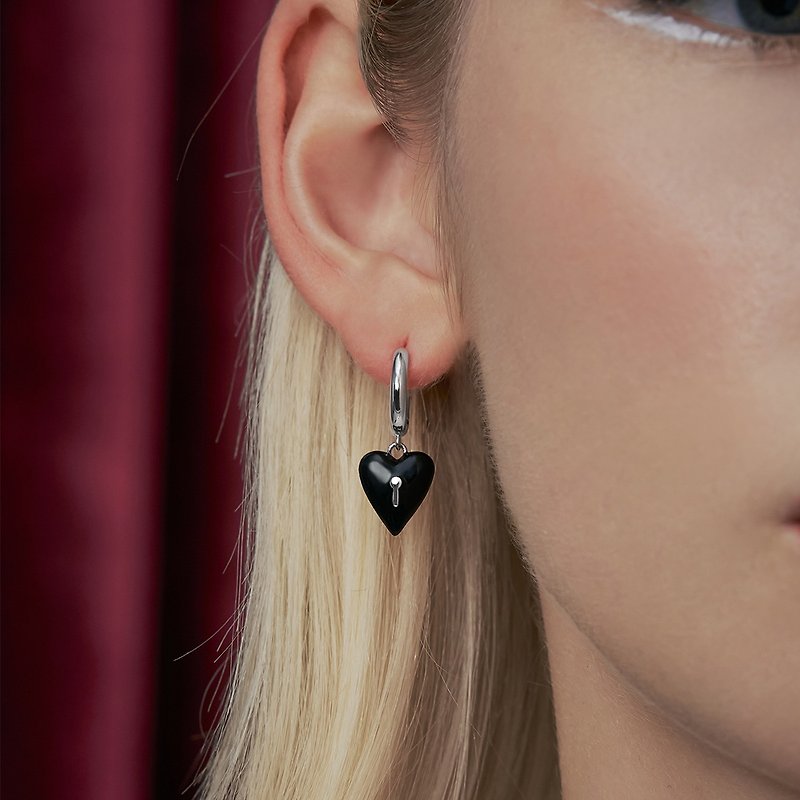 Lila Earrings - Earrings & Clip-ons - Sterling Silver Black